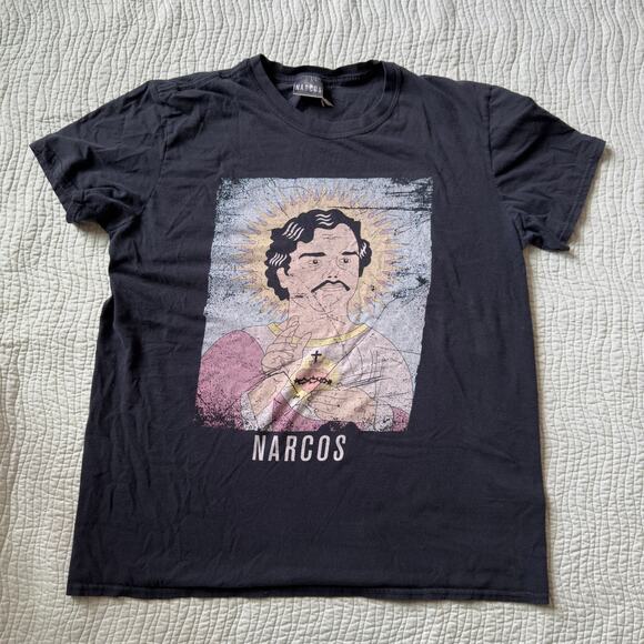 Narcos T-Shirt Black Graphic Print Soft Worn-In Size L - Picture 1 of 4